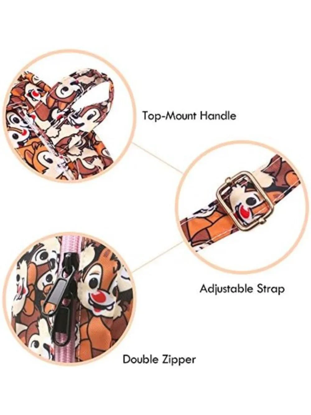 Cute Cartoon Nylon Daypack - Multipurpose Travel Bag for iPad Mini & Shopping